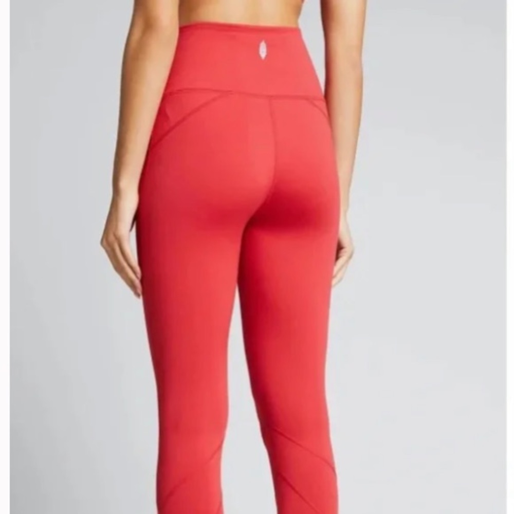 Free People New with Tags “Practice Makes Perfect” Red High-Rise Legging, Size M